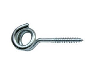 Houpačkové háky s vrutem Ocel Zinek bílý