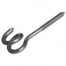 Houpačkový hák s dvojitý vrutem Ocel Zinek bílý