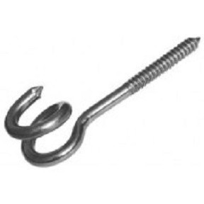 Houpačkový hák s dvojitý vrutem Ocel Zinek bílý