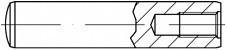 Kalené kolíky s vnitřním závitem DIN 7979D Ocel Bez povrchové úpravy