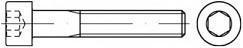 Pevnostní imbusové šrouby s jemným závitem DIN 912 Ocel 10.9 Bez povrchové úpravy