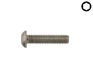 Šrouby s půlkulatou hlavou ISO 7380 Nerez A2