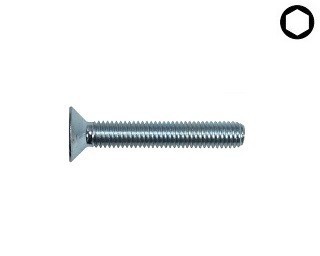 Imbusové šrouby se zápustnou hlavou DIN 7991 Ocel 8.8 Zinek bílý