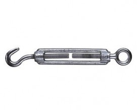 Napínače na lano oko-hák DIN 1480 Ocel Zinek bílý