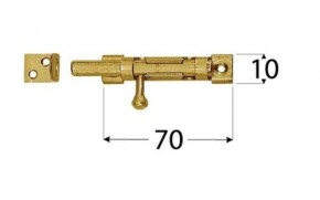 Zástrč s kulatým jezdcem úzká  žlutý zinek WOS