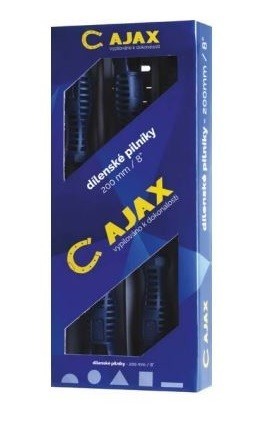 Pilník dílenský s klasickým držadlem sada pětidílná