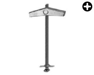 Sklopné kotvy se šroubem HSD-S Ocel Zinek bílý