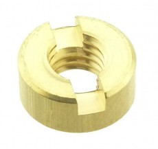 Kruhová matice s drážkou DIN 546 Mosaz