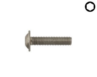Límcové imbusové šrouby s půlkulatou hlavou ISO 7380 Nerez A2