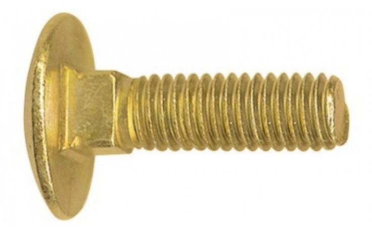 Vratové šrouby DIN 603 Ocel Zinek žlutý