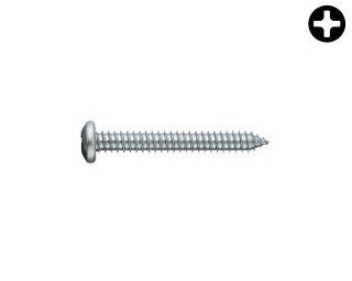 Vruty do plechu s půlkulatou hlavou PH DIN 7981 Ocel Zinek bílý