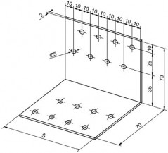 Spojovací úhelníky výška 70mm