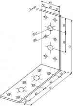 Rovnostranné úhelníky šířka 40