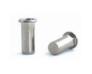 Částečně šestihranné nýtovací matice, uzavřené s plochou hlavou  Nerez A2