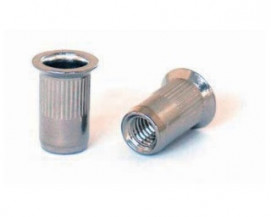 Nýtovací matice vroubkované, otevřené se zápustnou hlavou Nerez A2