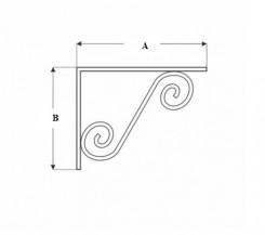 Dekorativní konzole kovaná gradovaná stříbrná