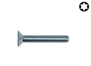 Šrouby se zápustnou hlavou ISO 14581 Ocel 8.8 Zinek bílý Torx