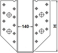 Třmeny šířka 140mm