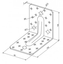 Úhelníky 90x105x105mm Nerez