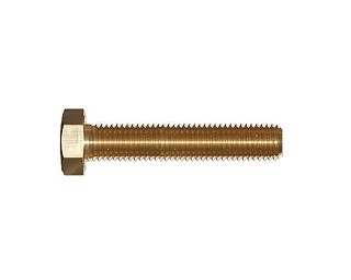 Šrouby se šestihrannou hlavou DIN 933 Mosaz