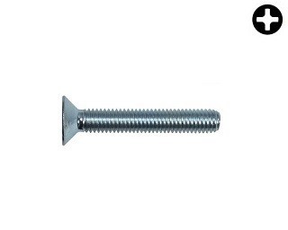 Šrouby se zápustnou hlavou DIN 965 Ocel Zinek bílý