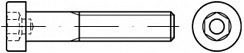 Pevnostní imbusové šrouby s nízkou hlavou DIN 6912 Ocel 10.9 Bez povrchové úpravy