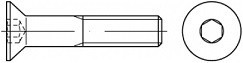 Imbusové šrouby se zápustnou hlavou DIN 7991 Ocel 8.8 Bez povrchové úpravy