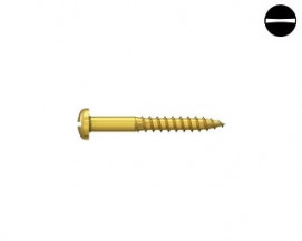 Univerzální vruty s půlkulatou hlavou s drážkou DIN 96 Mosaz