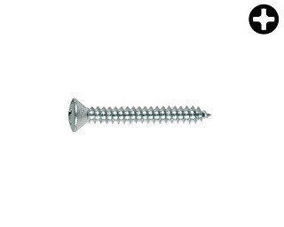 Vruty do plechu s čočkovou hlavou PH DIN 7983 Ocel Zinek bílý