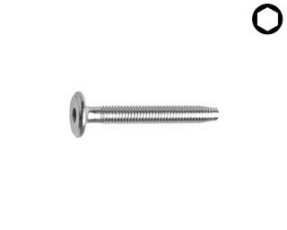 Nábytkové šrouby Ocel Zinek bílý