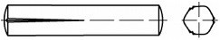 Kuželové rýhované kolíky DIN 1472 Ocel Bez povrchové úpravy