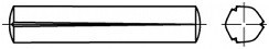 Kuželové rýhované kolíky DIN 1471 Ocel Bez povrchové úpravy