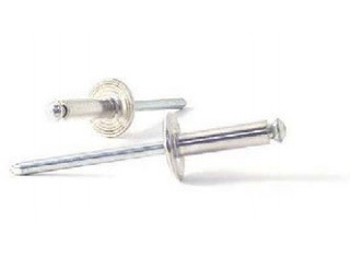 Slupkové trhací nýty s velkou hlavou Hliník/Ocel