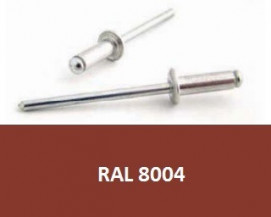 Barevné trhací nýty RAL 8004 Hliník/Ocel