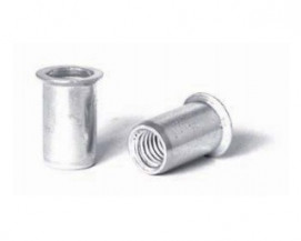 Nýtovací matice hladké, otevřené se zápustnou hlavou Hliník