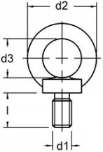 Závěsné šrouby DIN 580 Ocel Bez povrchové úpravy