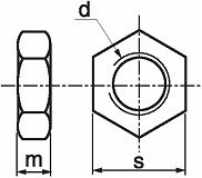 Nízké matice s jemným závitem DIN 439 Ocel 5 Zinek bílý