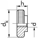 Rýhované matice DIN 467 Ocel Zinek bílý