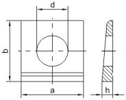 Klínové podložky pro I profily DIN 435 Ocel Žárový zinek