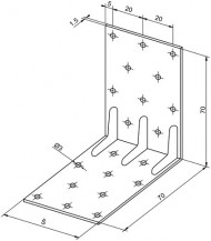 Konstrukční úhelníky výška 70mm