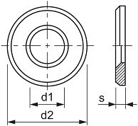 Kruhové podložky pro vysokopevnostní spoje DIN 6916 Ocel Žárový zinek