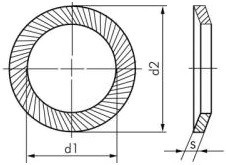 Pojistné podložky SCHNORR S Ocel Zinek bílý