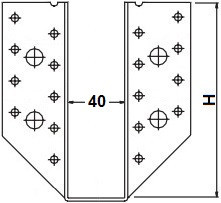 Třmeny šířka 40mm