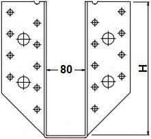 Třmeny šířka 80mm