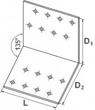 Spojovací úhelníky úhel 135°