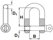 Vysokopevnostní zámky řetězu DIN 82101D Ocel Žárový zinek