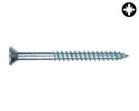 Univerzální zápustné vruty PZ s částečným závitem Ocel Zinek bílý