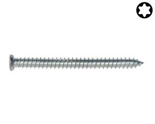 Turbošrouby s plochou hlavou Ocel Zinek bílý