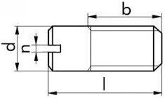 Šrouby bez hlavy DIN 427 Ocel Bez povrchové úpravy
