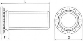 Lisovací šrouby Ocel Zinek Bílý